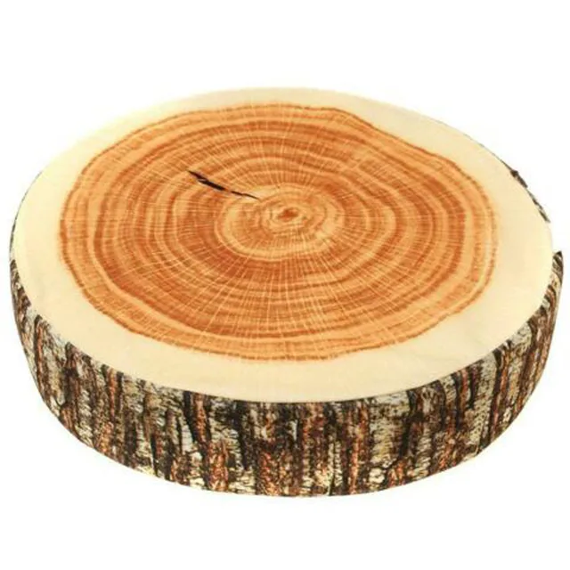 Coussin de souche créatif grand arbre de saule factice bloc de bois Texture de bûche forme cylindrique oreiller coussin canapé forme de souche ronde 4