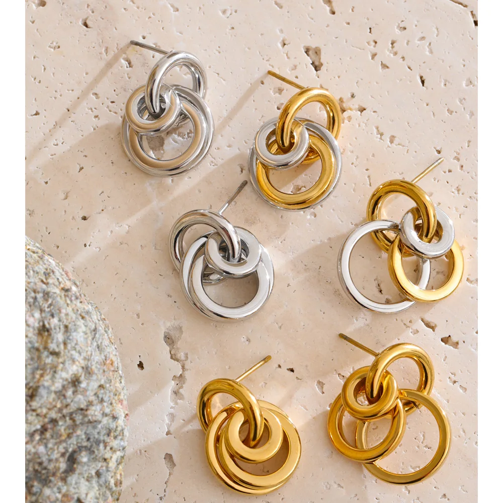 Yhpup Earrings Stainless Steel Waterproof