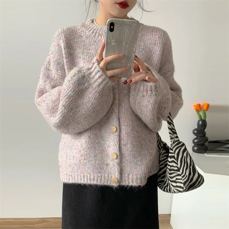 Women Autumn Winter Knitted Sweater Long Sleeve Cardigan
