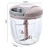 500/900ML Rope Grinder Vegetable Cutter Kitchen Garlic Puller Minced Garlic Chili Fruit Puree Garlic Mixer Rotary Food Processor 6