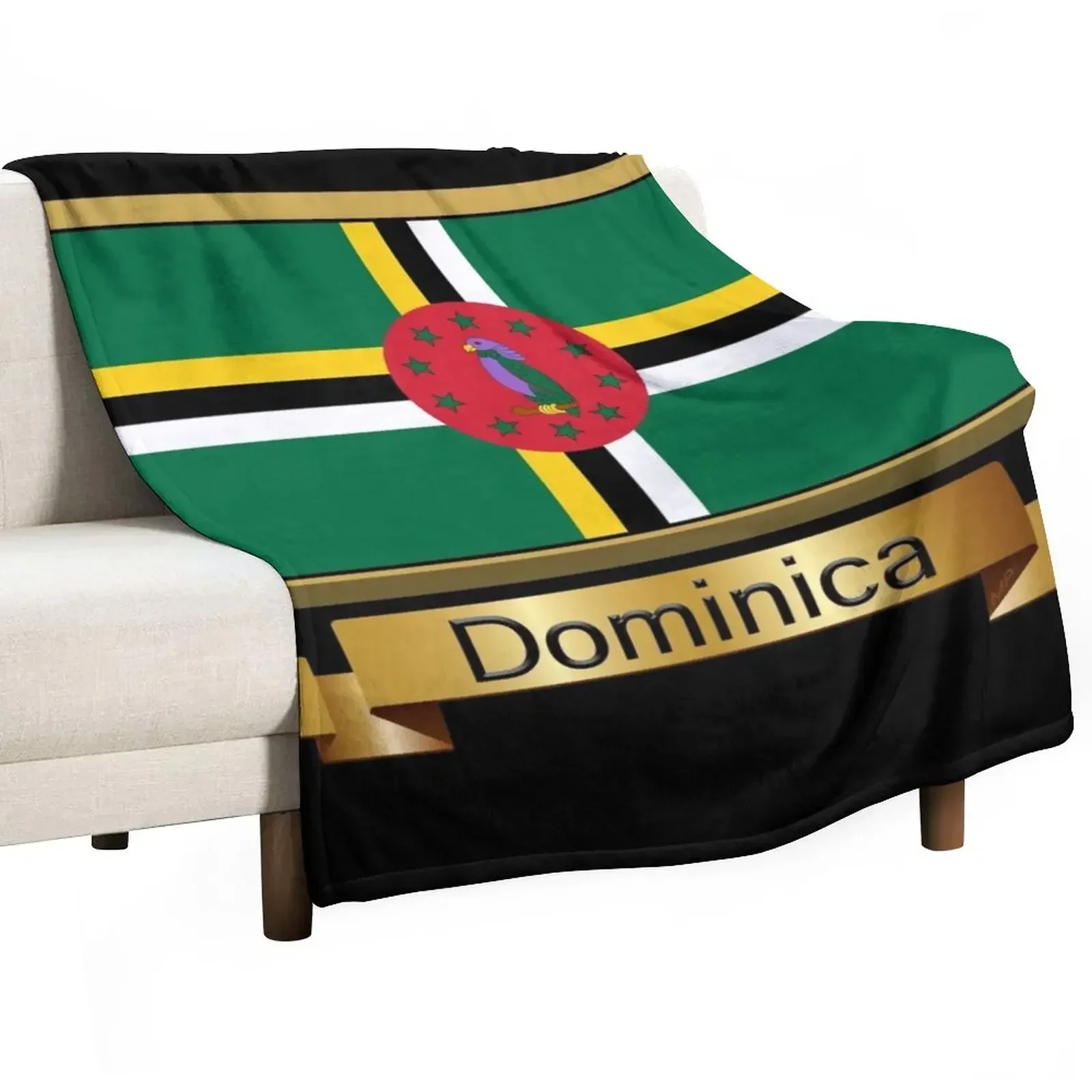 

Подарочный флаг Доминики, наклейки и товары-покрывало с названием мехового дизайнера, аниме одеяла