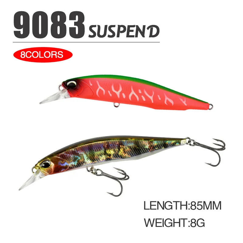 

Realistic Floating Fishing Lures for Bass, 1PCS/85mm/8g Soft Lure Minnow Bait Tackle Carp Fishing for Fly Fishing