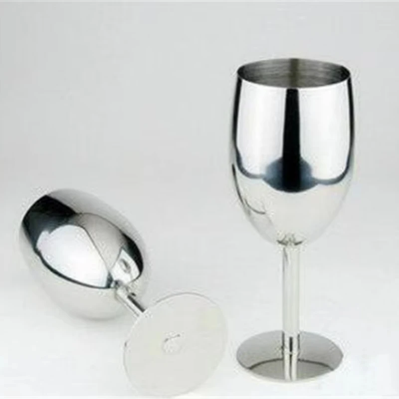 Stainless Steel Goblet for Red Wine, Standing Wine Cup, Bar Drinking Cup, 2 PCs/Lot, 250ml