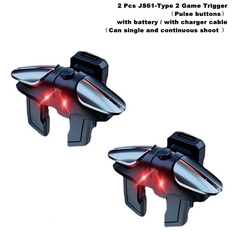 thumbnail image 1 of Controlador de gatillo de juego para teléfono móvil portátil G22 para PUBG, botón de aleación L1R1 para disparo de objetivo, accesorios para juegos IOS y Android, 1 of 5
