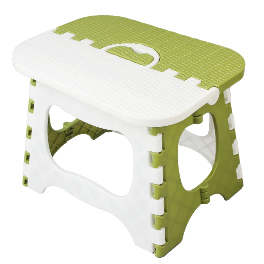 Folding chair Green Household Plastic Folding Portable Small Stool Bathroom Anti Slip-1 PCS