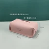 Simple PU Leather Tissue Case Desktop Napkin Pumping Paper Storage Box Foldable Paper Towel Container for Home Car Decoration 2