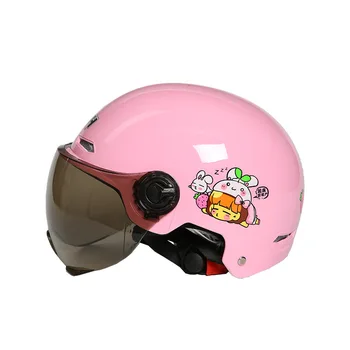 핑크 컬러 귀여운 어린이 헬멧, 오토바이, 스쿠터, 어린이 아기 안전모, 모토 자전거, 모터사이클 안전모