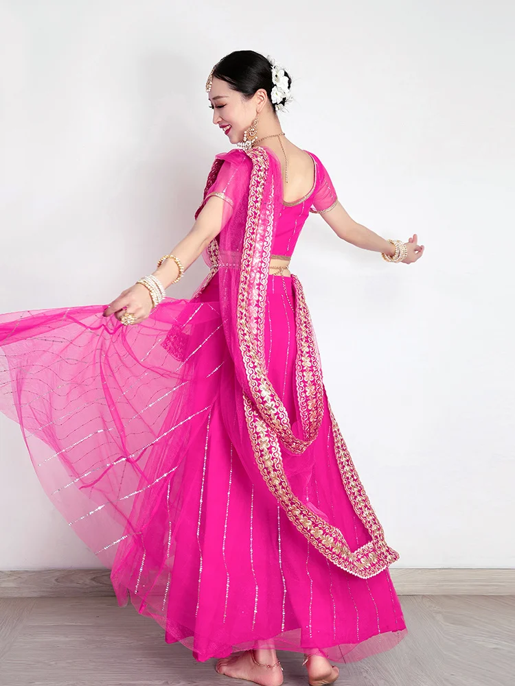 Starobylý indický šatstvo pákistánské sari dámská elegantní šaty večírek cosplais tanec šaty etapa šaty