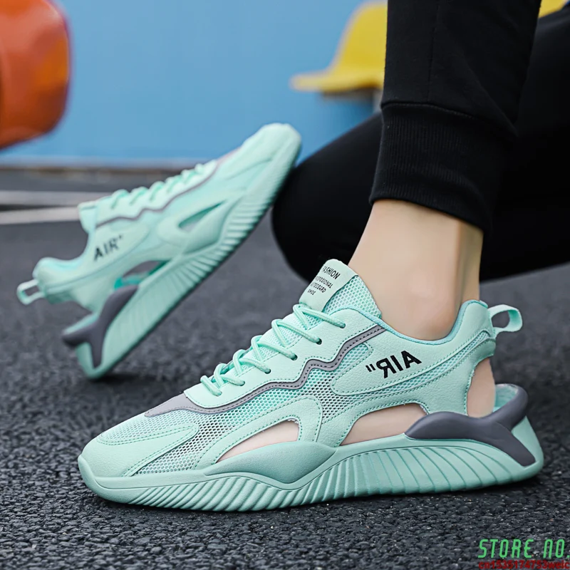 

2022 Men New Fashion Breathable Air Mesh Summer Shoes For Male Casual Sport Outdoor Beach Sandals