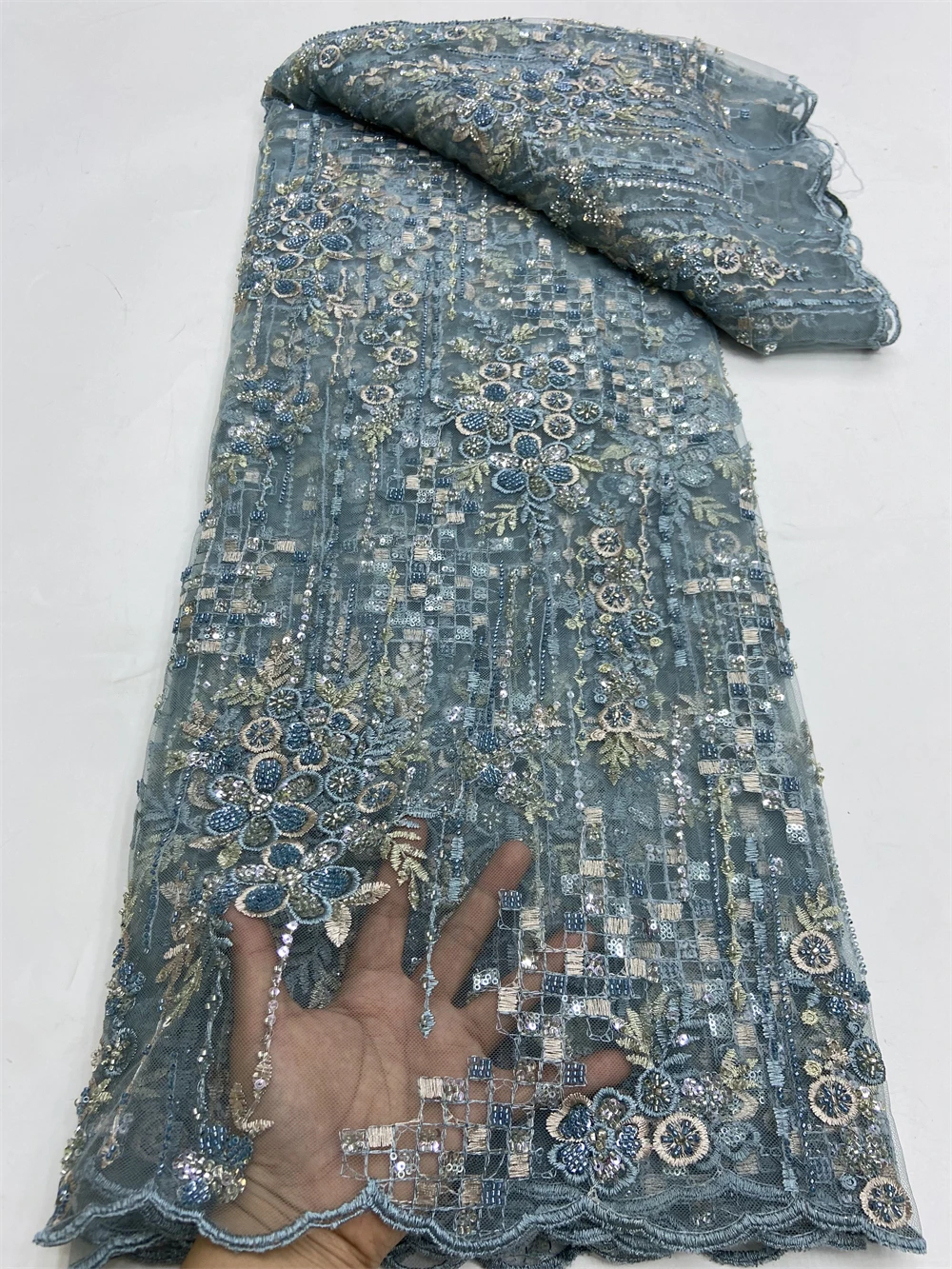 

2024 African Cotton Lace Fabric High Quality Swiss Voile Lace With Stones Nigerian Cotton Fabric For Women Party Dresses
