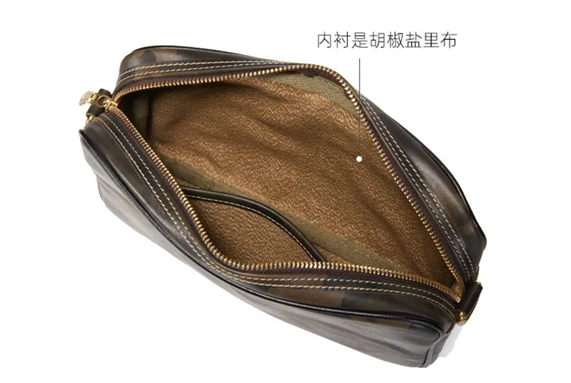 Simple handmade first layer cowhide men shoulder bag casual outdoor weekend daily organizer genuine leather teens crossbody bag