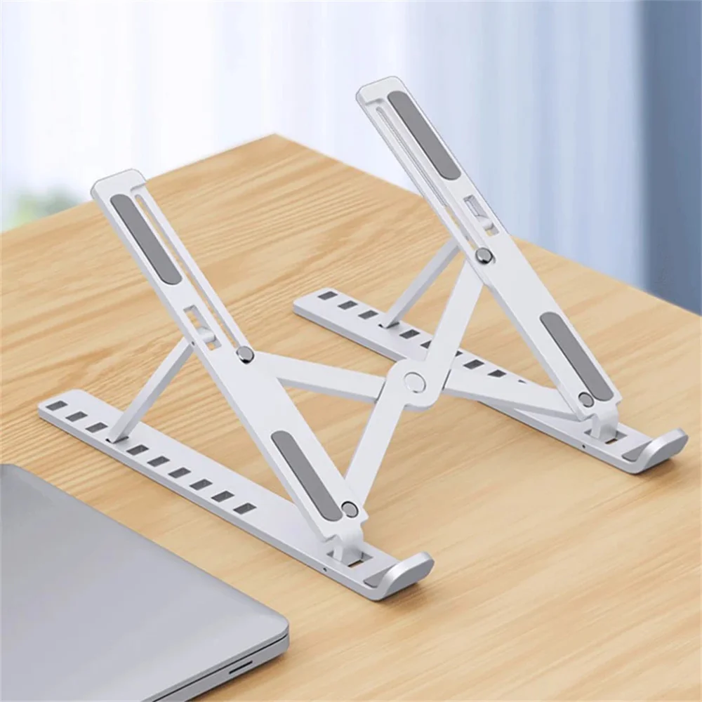 Universal 10 Gear Laptop Stand Adjustable Notebook Holder For Macbook Non-slip Foldable Cooling Base Bracket For Laptop/Tablet