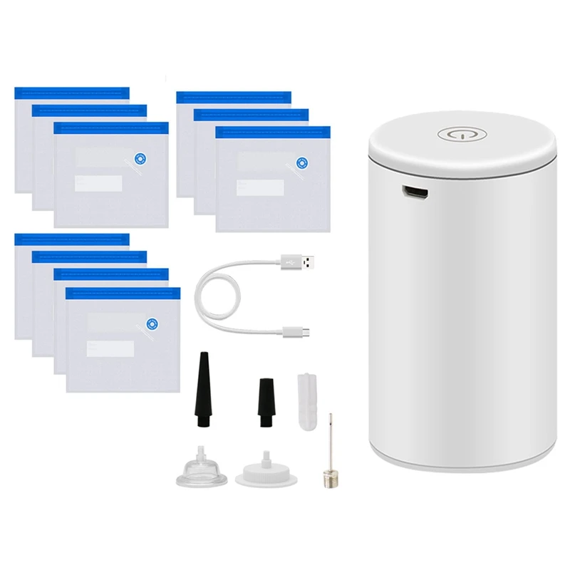 Hot Yo-Pompa Per Vuoto Portatile Sigillatrice Per Vuoto, Pompa Ad Aria A Doppio Scopo Wireless 2 In1Per Macchina Per Vuoto Di Estrazione E Gonfiaggio 