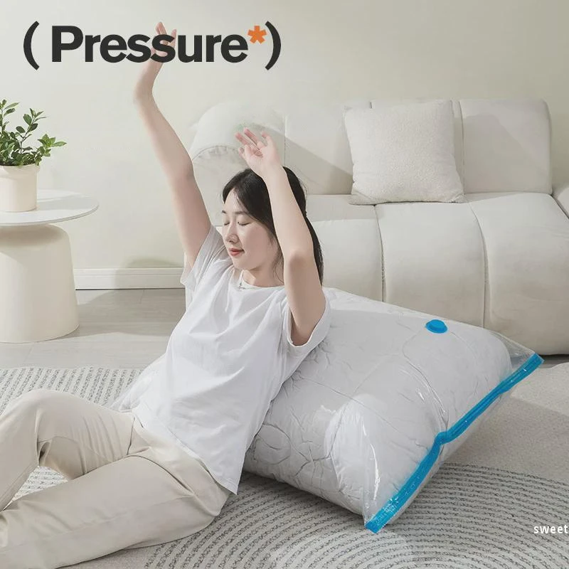 Clothes Storage Vacuum Bag Compression Organizer Bag Travel Clothing Luggage Vacuum Packing Storage Bag with Hand Air Pump 3