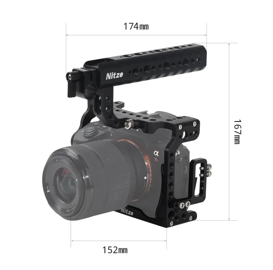 Morsetto Per Cavo HDMI/USB-C Nitze PE39 Per Gabbia Nikon Z 8 (T-N01A) - Fermacavo Per Fotocamera