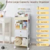 Makeup Organizer, Floor Skincare Cosmetics Organizer with Drawers, Jewelry Organizers and Storage for Earring Necklace 3