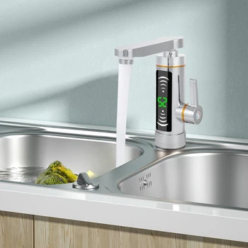 Electric Water Heater Faucet Instant Fast Heating Tap with LED Digital Display Rotatable for Bathroom Kitchen 2