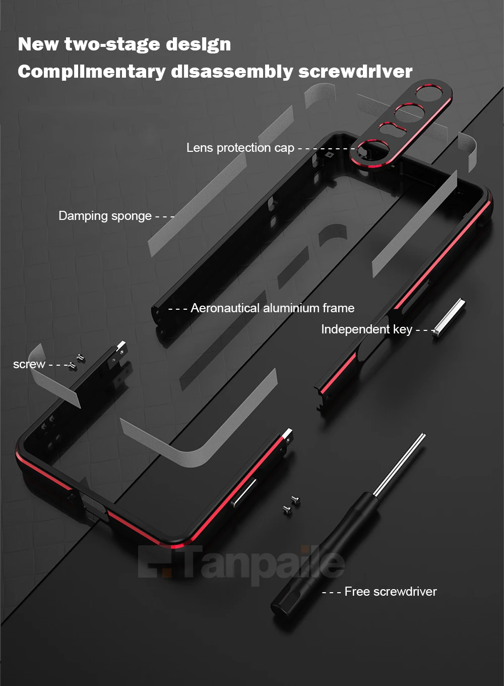 Premium Ultra-Thin Aluminum Protective Case - Sleek Metal Design and Secure Locking Bumper