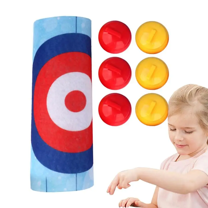 

Curling Table Top Game Compact Curling Party Board Game Easy To Set-Up Family Game For Boys Girls Teens Adults For Home