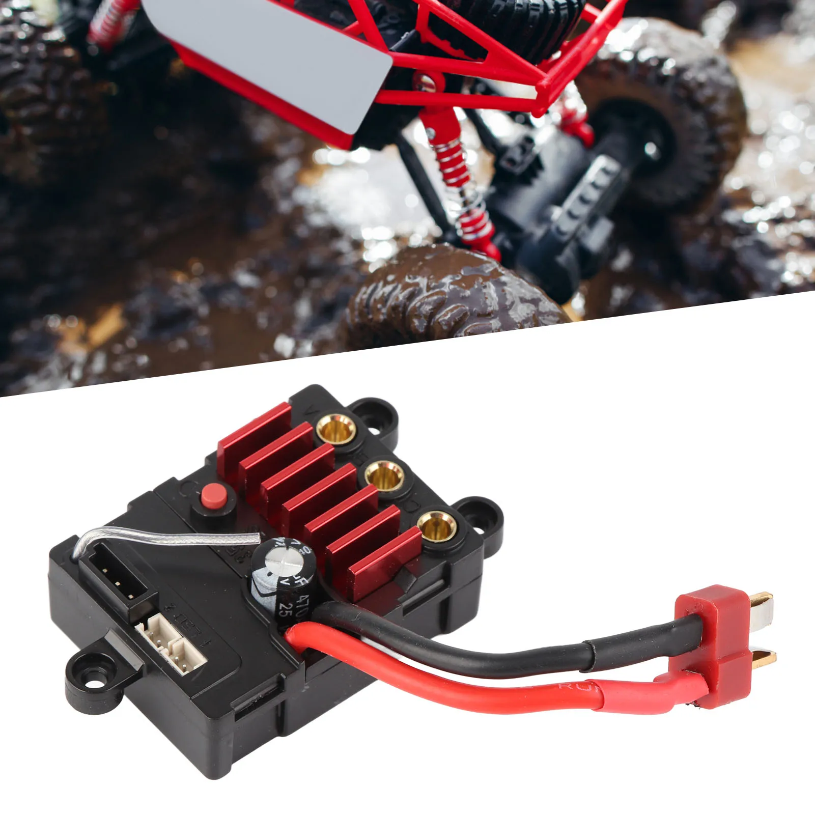 Régulateur de Vitesse ESC Brushless 35A 2S pour SCY 16201PRO 1/16, installé dans le châssis