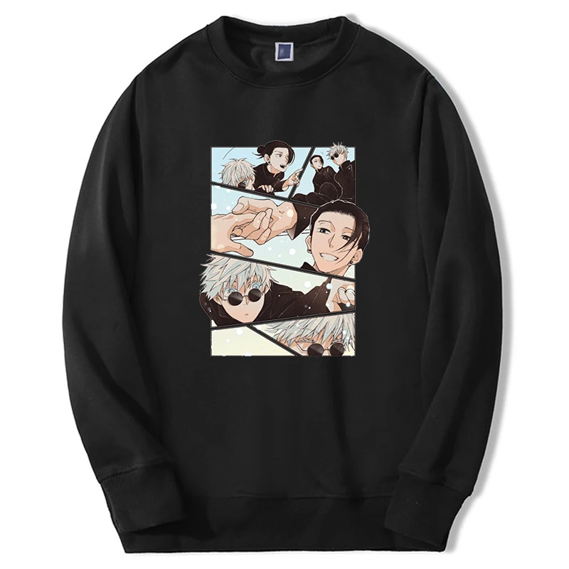 

2024 Hot Anime Jujutsu Kaisen Sweatshirts Men Women Gojo Satoru Anime Graphic Hoodie Crewneck Casual Clothes Harajuku Streetwear