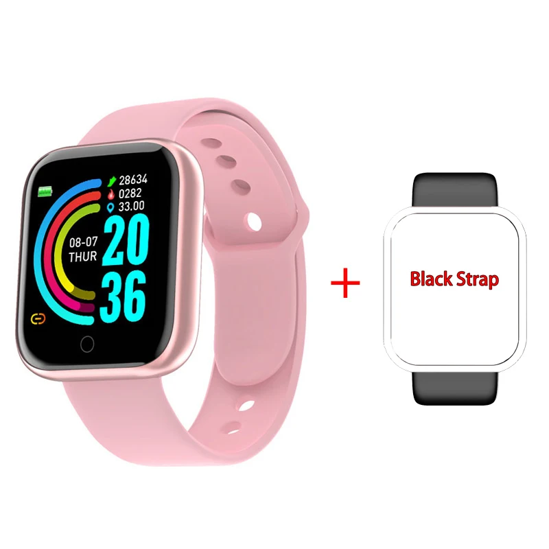 Y68 Smart Watch Men Women Kids Heart Rate Blood Pressure Monitor Call Notification Sports Tracker Smart Watches for IOS Android 