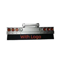 CNC Aluminum Alloy LED Tail Light Rear Bumper Lamp with Mudguard LOGO for 1/14 Tamiya RC Truck Trailer SCANIA Actros MAN VOLVO 1
