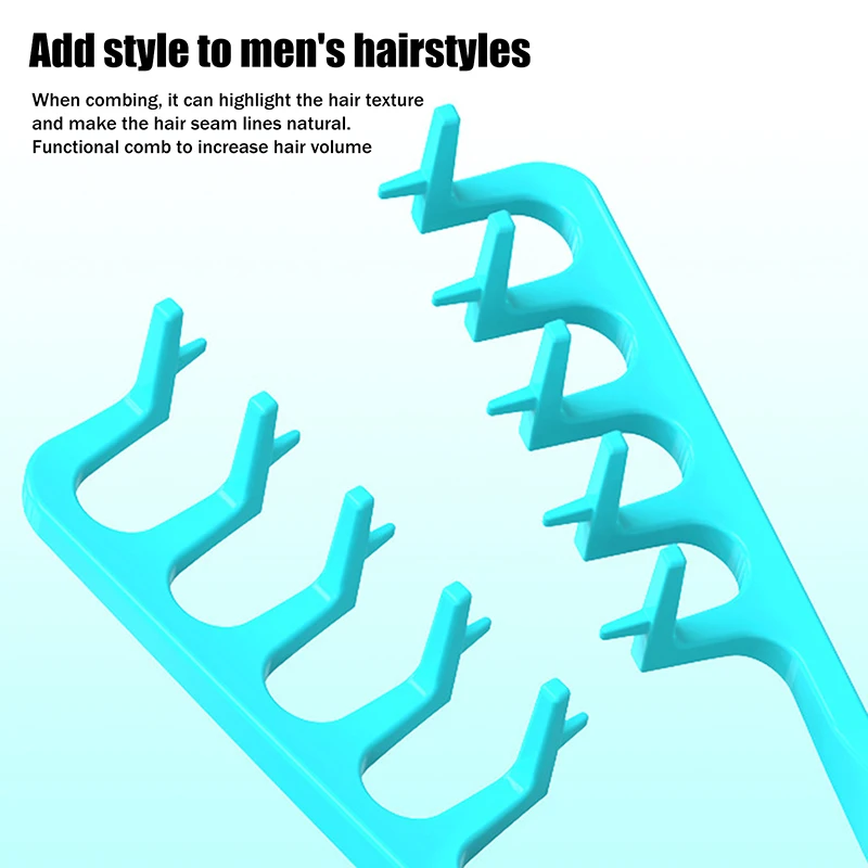 Strumenti per arricciare pettine per capelli volumizzante a denti larghi Texture soffice per uomo Ideale per tutti i tipi di capelli Strumenti per acconciature - immagine 4