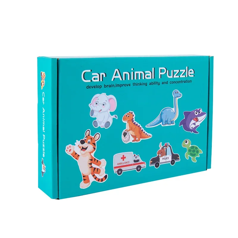Wooden Children Puzzles Animal Transportation Vegetables Fruits Diced Early Education Cognitive Baby Box Puzzle jigsaw puzzles wooden jigsaw puzzles wooden puzzle toys educational puzzles