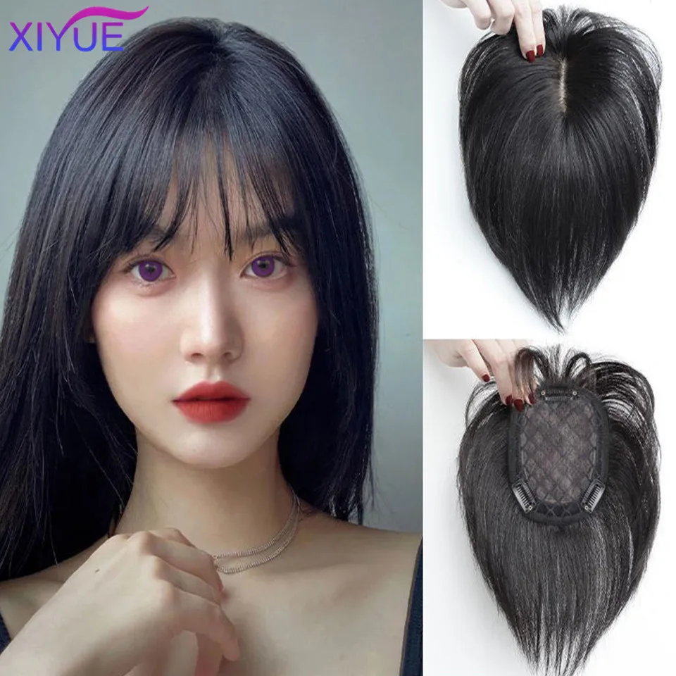 

XIYUE 3D air bangs wig hair natural and seamless covering white hair hair patch on the top of the head fake bangs wig piece