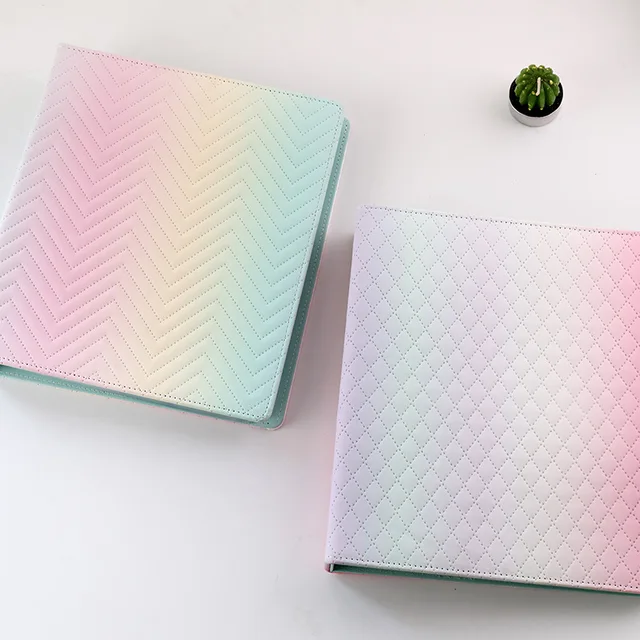 Rainbow Color Pu Bőr A5 Wide Binder Photocards Book Style Album 3 Hüvelykes 4 6 Mini Instax Kártya De Fotók - Image 5