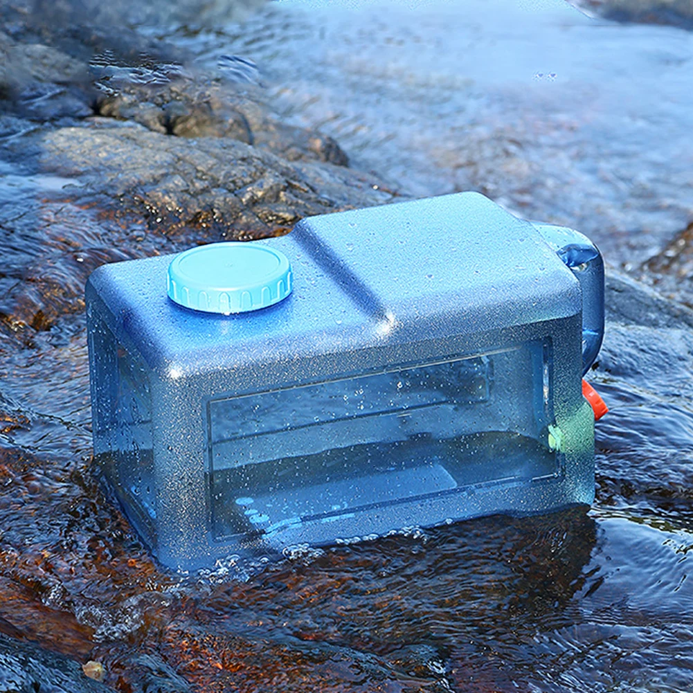 25L Pure Water Bucket with Faucet Water Storage Container Large Capacity Water Storage Bucket for Self-Driving Tour