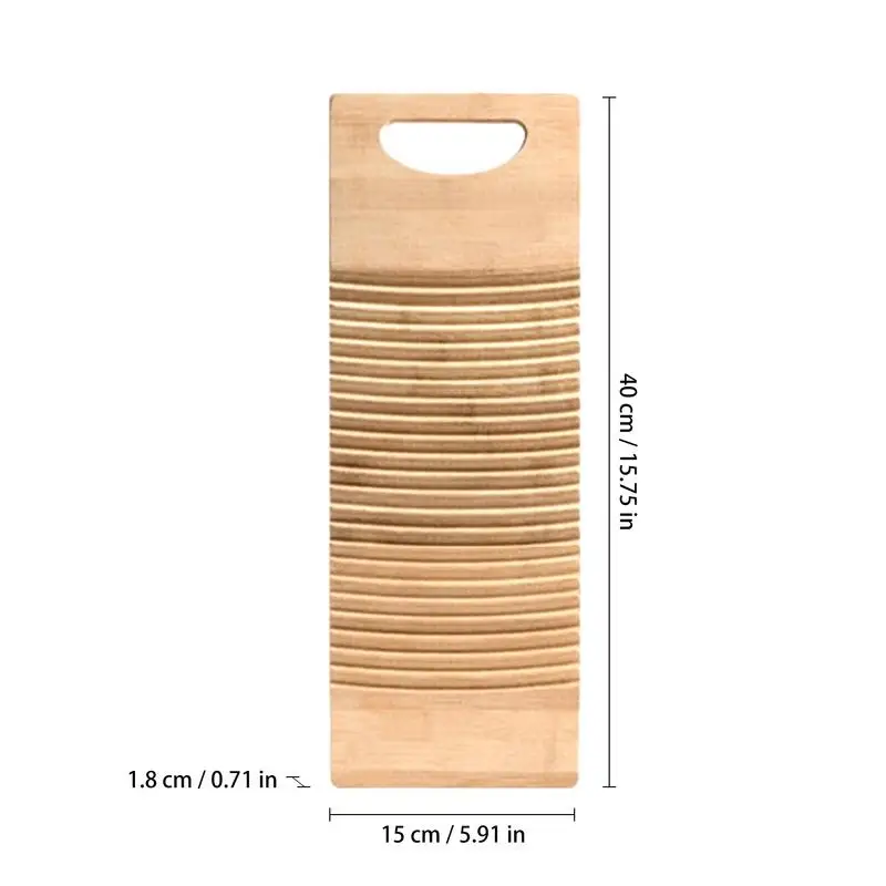 Washing Clothes Washboard Bamboo Wood Laundry Washboard For Laundry Non-slip Wood Board For Home School Washing Clothes By Hand