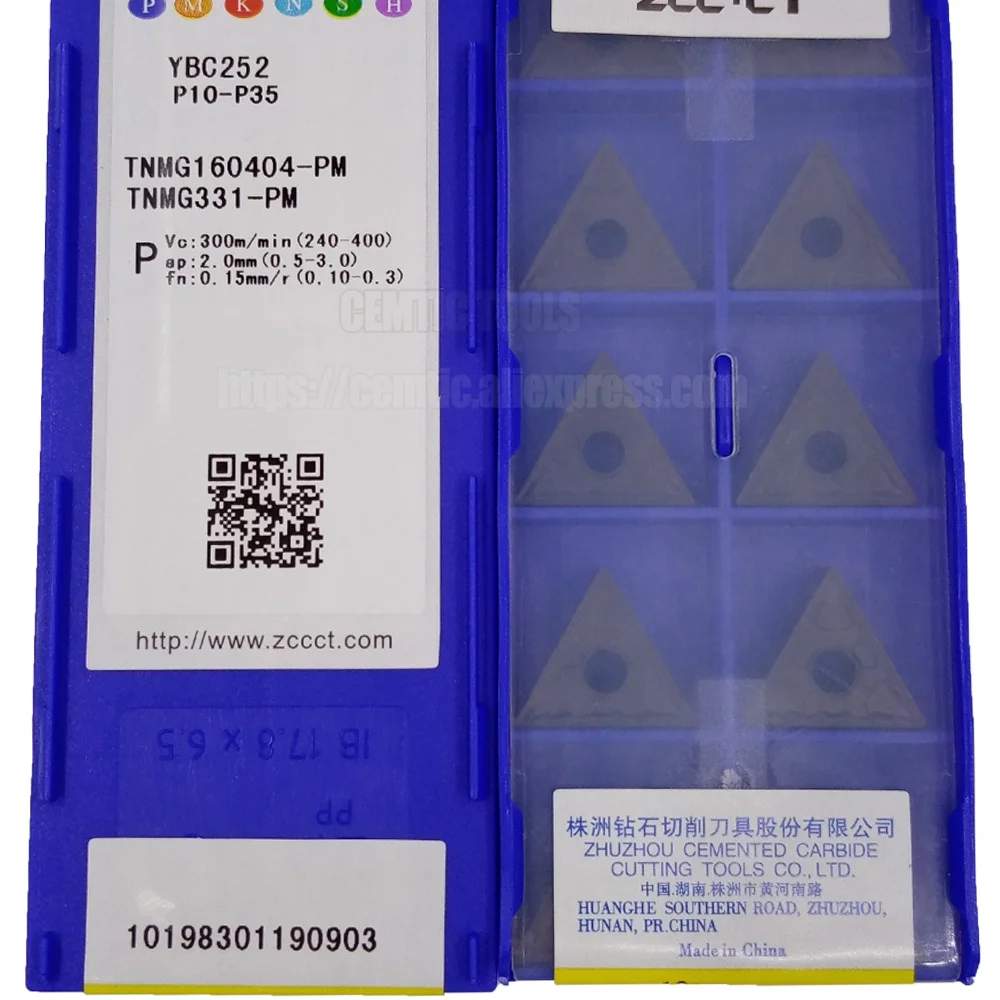 

ZCC YBC152 TNMG160404-PM YBC252 Lathe Tools Carbide Turning Inserts CNC