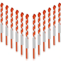 Jeu de 12 mèches pour perceuse à main, poignée triangulaire, mèches multifonctionnelles, jeu de mèches pour brique, verre, 6 Mm 