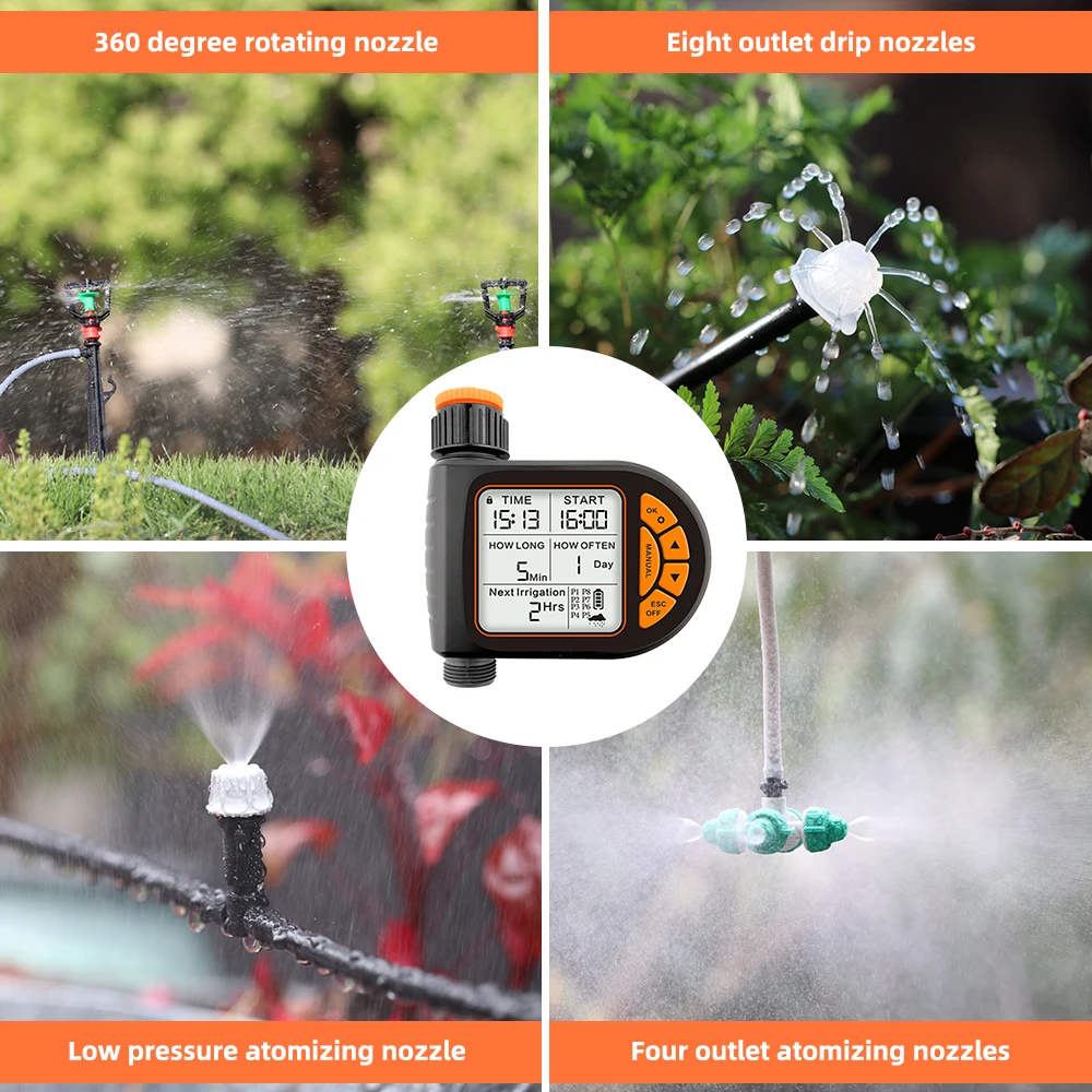 Smart Garden Irrigation Timer with Rain Sensor