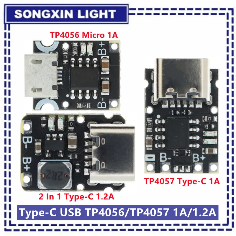 Typ-C USB TP4057 1A Lithium-Batterie Ladeschutzplatine Modul Polymerbatterie über TP4056 mit Temperaturschutz