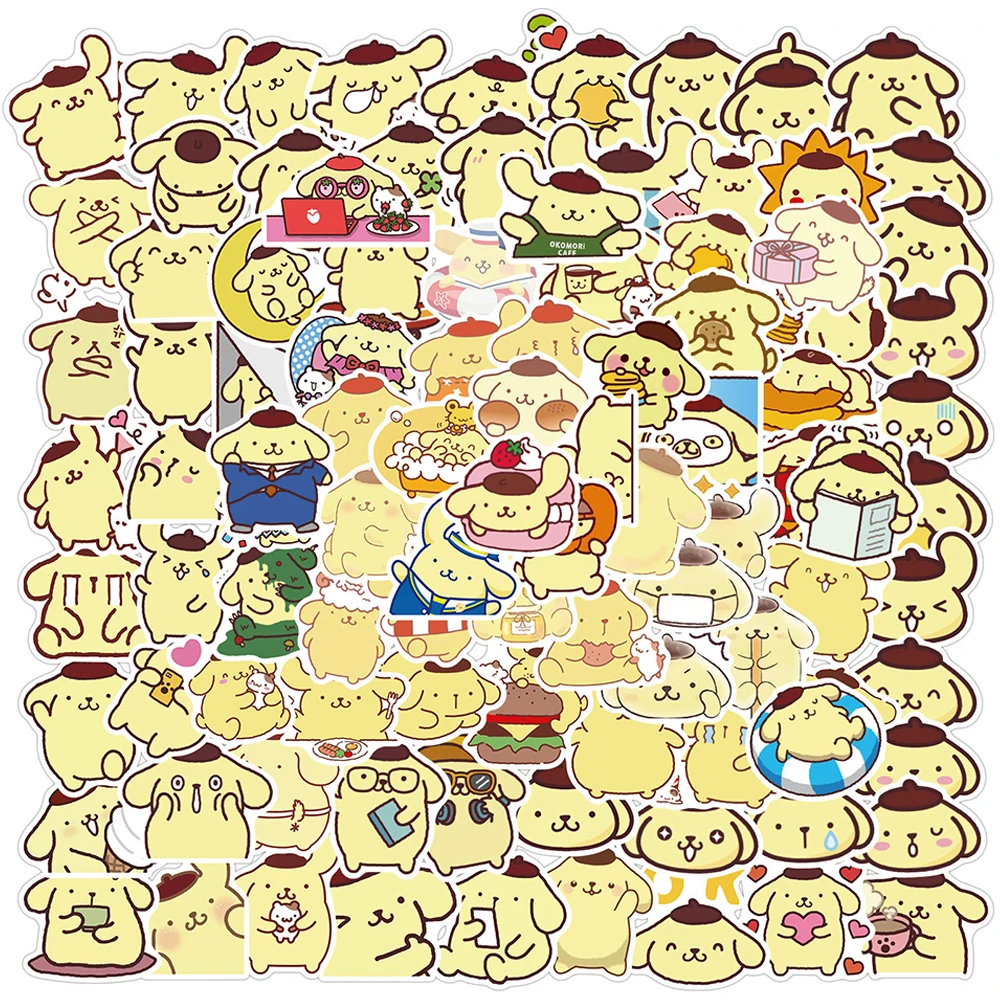 

10/30/50/100 шт. Kawaii Pompom Purin наклейки мультфильм девушки Санрио стикер Скрапбукинг ноутбук телефон Чемодан аниме наклейка игрушка в подарок