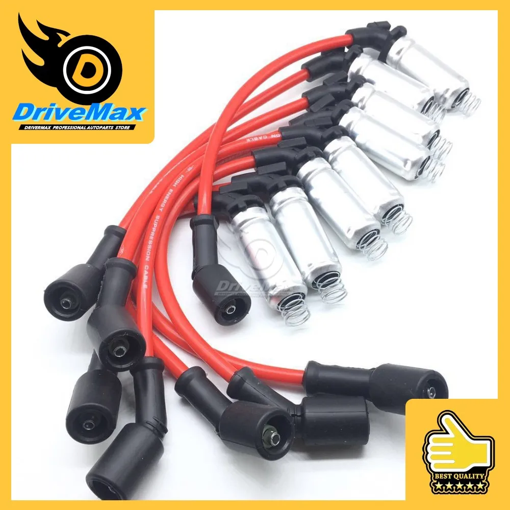 8pcs 48322R ignition cable set New Ignition Spark Plug Wire Kit Set Cable For Chevrolet Avalanche GMC Envoy Yukon XL Pontiac Grand Prix GTO Hummer