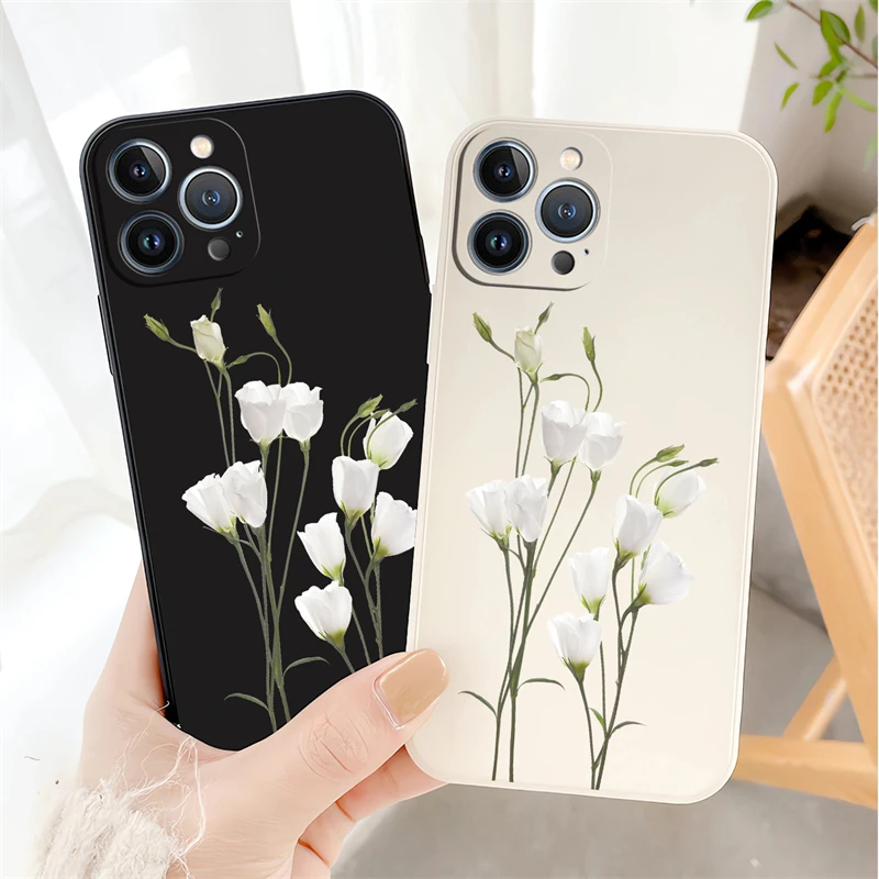 Luxury Flower Soft Silicone Phone Back Cover Case