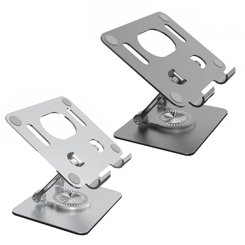 Tablet Holder Foldable 360 Degree Rotating Hollowed Anti Slip Height Adjustable For 4.7-12 Inch