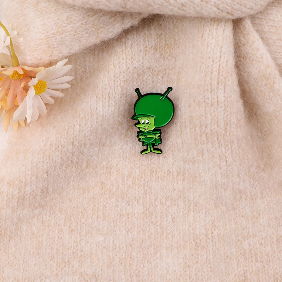 4-Piece Alien Enamel Pin Set - Cute UFO & Space Brooches For Backpacks