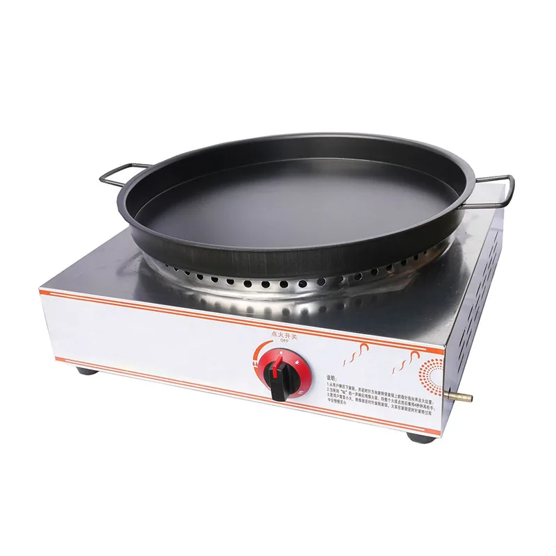 Commerical Gas Pancake Frying Oven Machine Furnace Frying Maker Table Decoction Pot Fried Dumpling Maker Pancake Machine