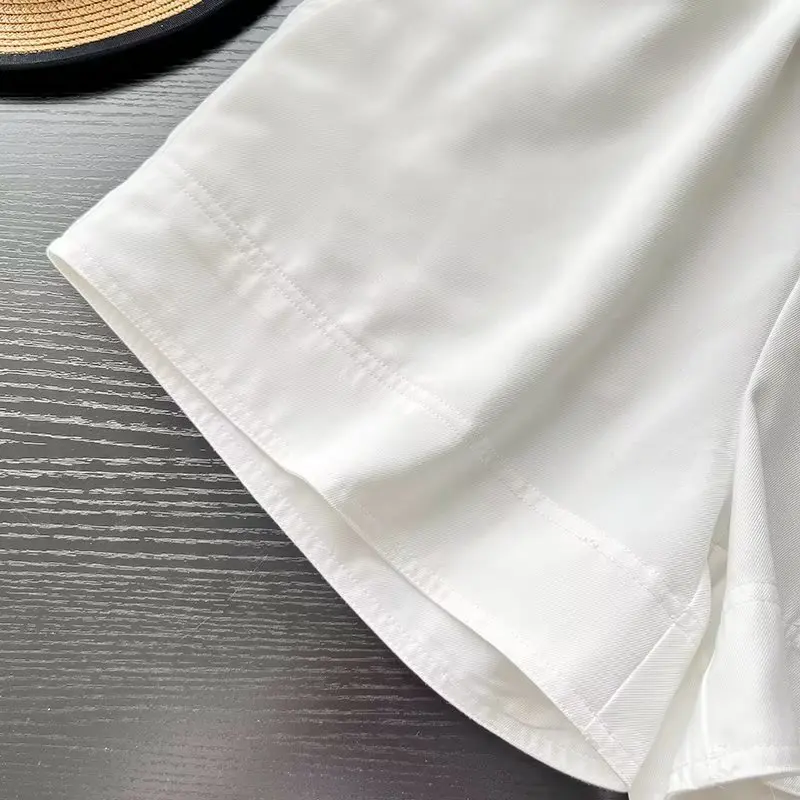 Dave&Di Summer  Simple Solid Color Fashion Shorts Ladies Straight Loose Commuter Casual Bermuda Women
