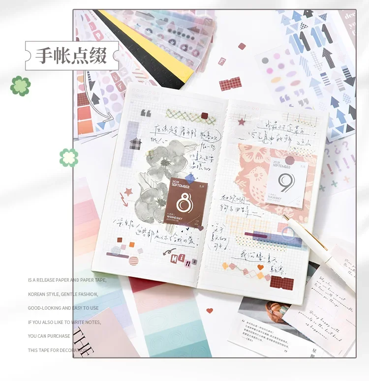 Journal GO 30 Stück bunte Punkte Aufkleber farbige Markierungen Aufkleber Papier für Tagebuch Scrapbooking Collage Karte Dekoration Zubehör – Detail 9