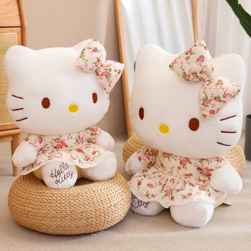 Sanrio Plush Big Size Lovely Flower Hello Kitty Peluche Plush Kawaii Toy Kid Gift