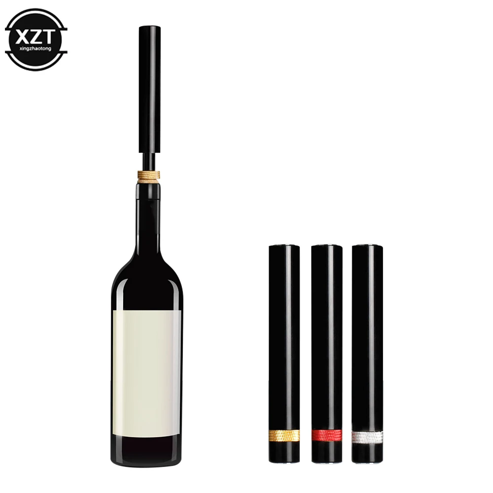 휴대용 공기 펌프 와인 오프너, 퀵 릴리스 기능이 있는 스테인레스 스틸 코르크 제거 도구 - 주방용 안전 압력 코르크 따개