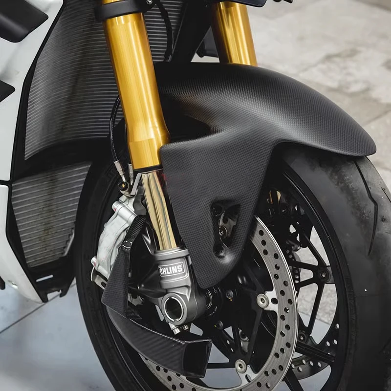 

Motorcycle Carbon Fiber Front Mudguard For Ducati Panigale V2 V4S S R SP 2018 2019 2020 2021 2022 2023 Streetfighter V4 Fender