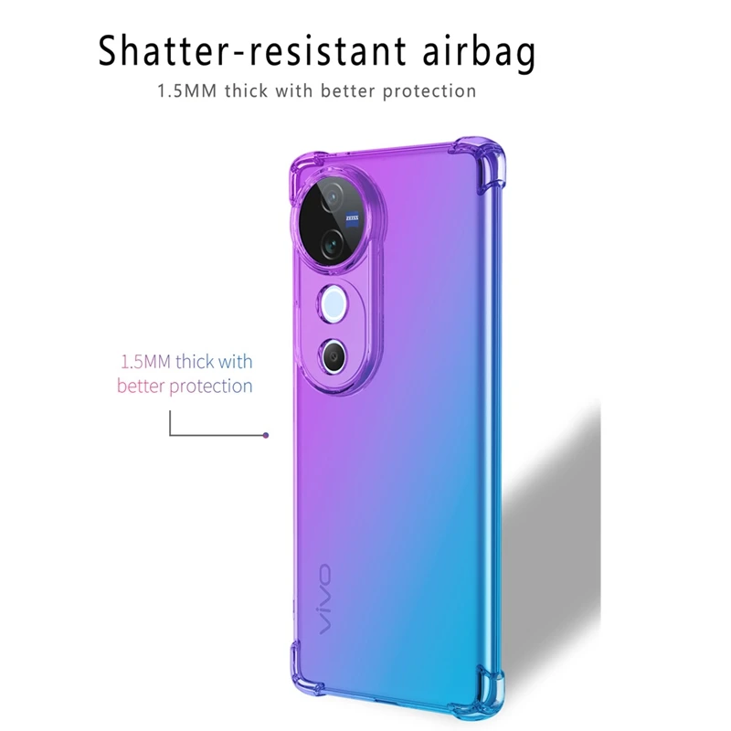 Shockproof Gradient TPU Protective Phone Case Cover