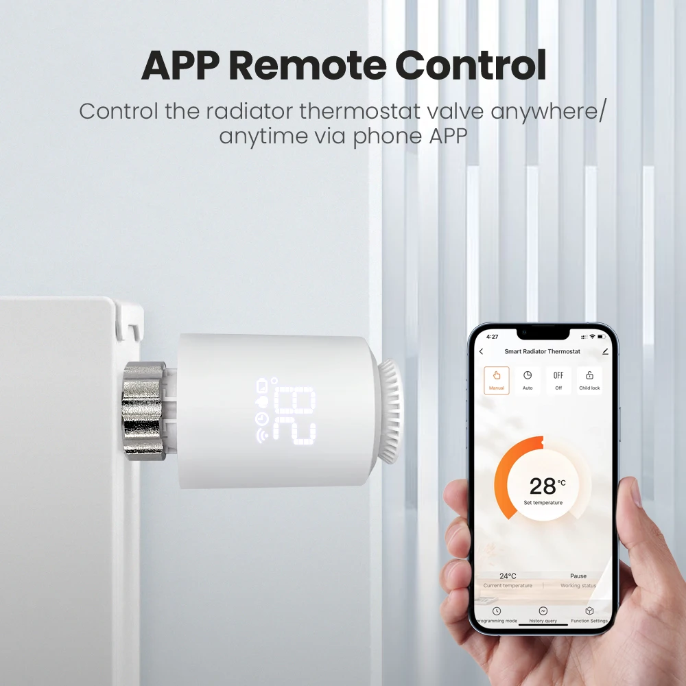 AVATTO Tuya ZigBee3.0 TRV Radiator Actuator Valve,Smart Programmable  Thermostat Temperature Controller Support Alexa Google Home - AliExpress